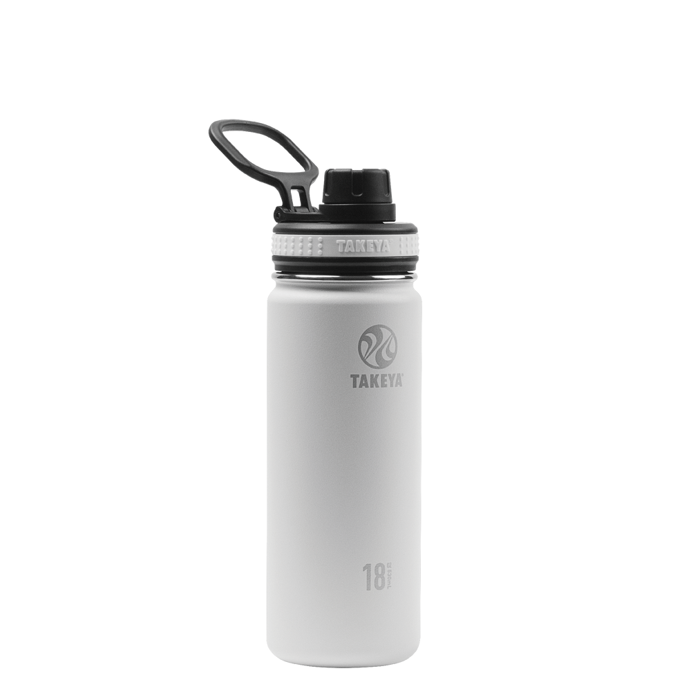 Insulated Water Bottle Black White Small Size Metal Travel New