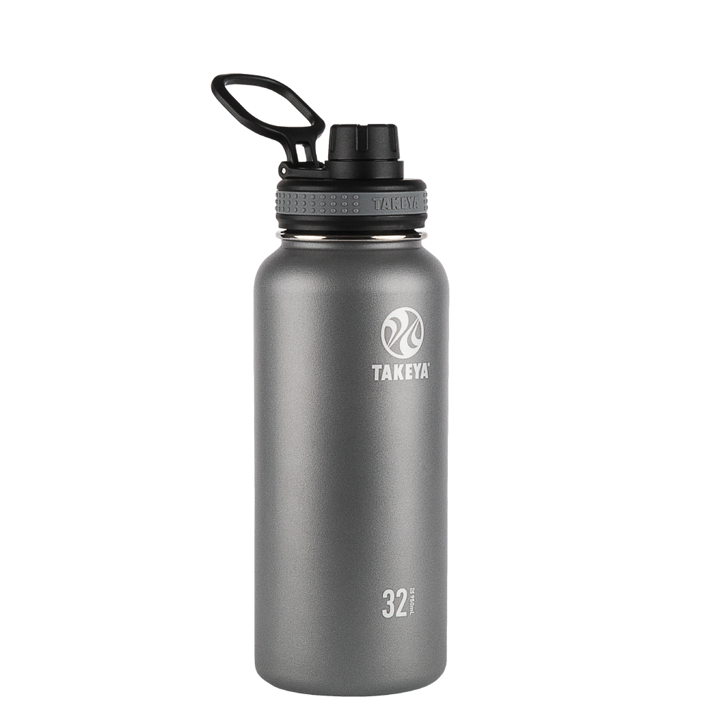 Takeya 32oz Actives Insulated Stainless Steel Water Bottle with Spout Lid -  White