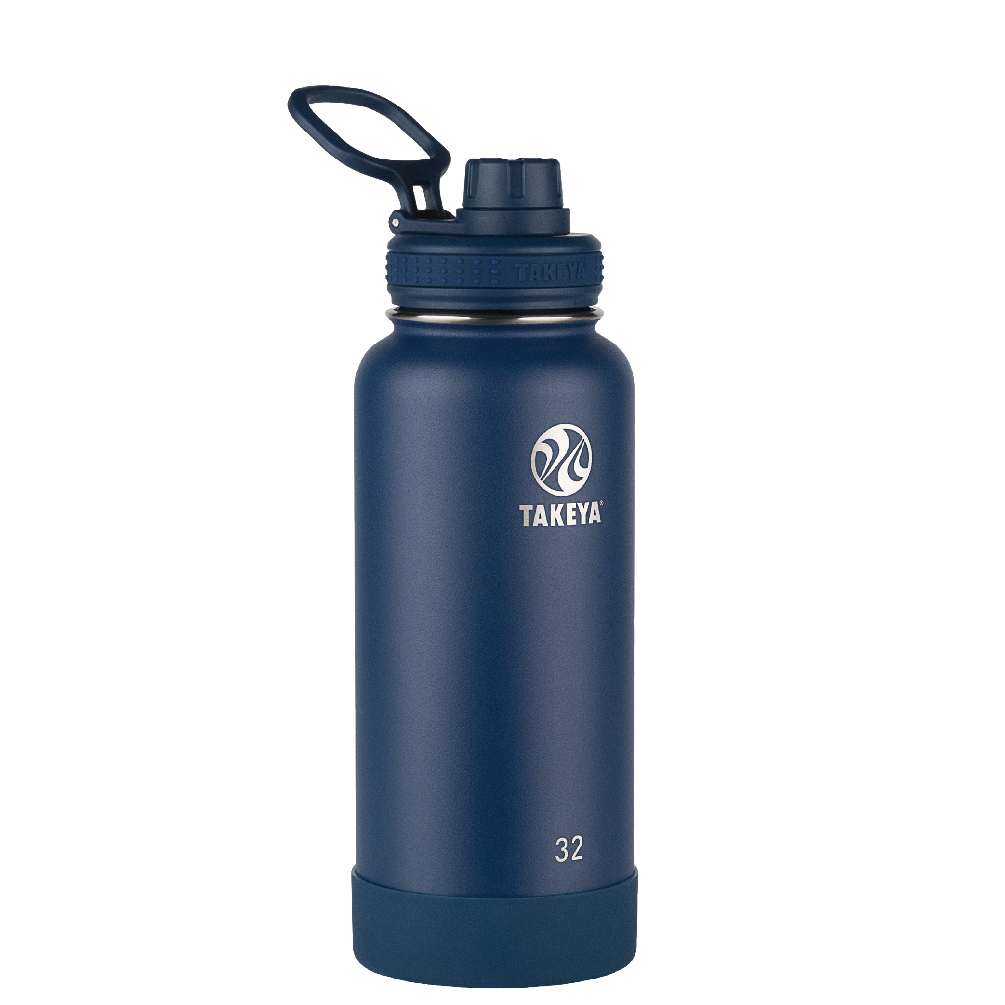 Takeya Insulated Stainless Water Bottle, Midnight, 32 oz
