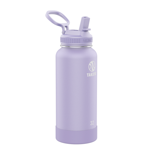 Actives Water Bottle With Straw Lid