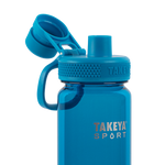 Takeya Tritan Spout Water Bottles 18 Oz Breezy BlueStormy Black