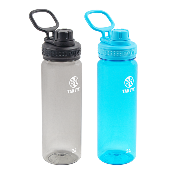 Thermoflask Stainless Steel 24oz Water Bottle with Straw Lid, 2-pack