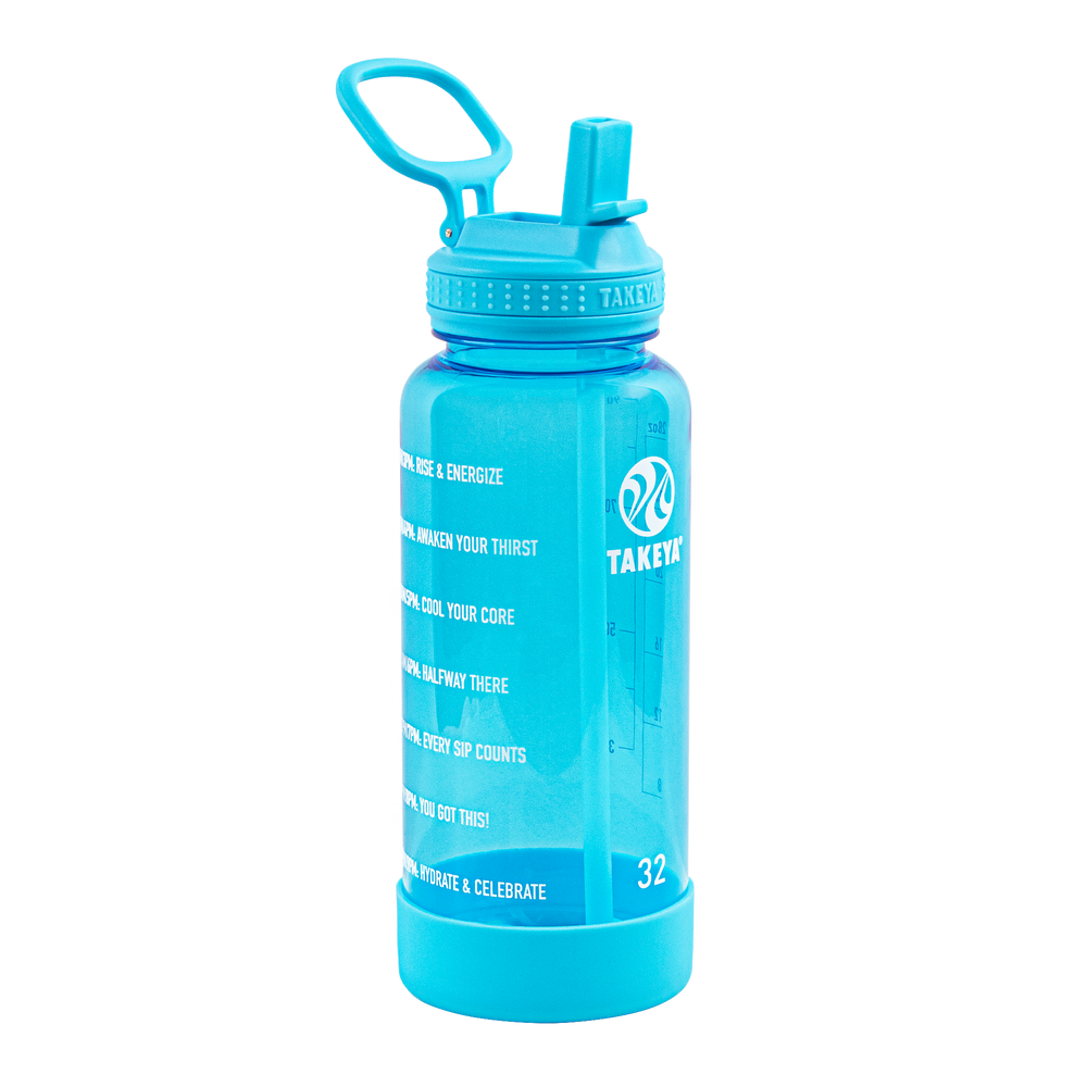 Tritan Motivational Water Bottle With Straw Lid