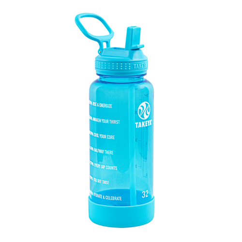 Tritan Motivational Water Bottle with Straw Lid