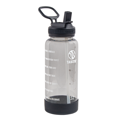 Tritan Motivational Water Bottle with Straw Lid