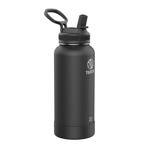 Pickleball Insulated Water Bottle with Straw Lid