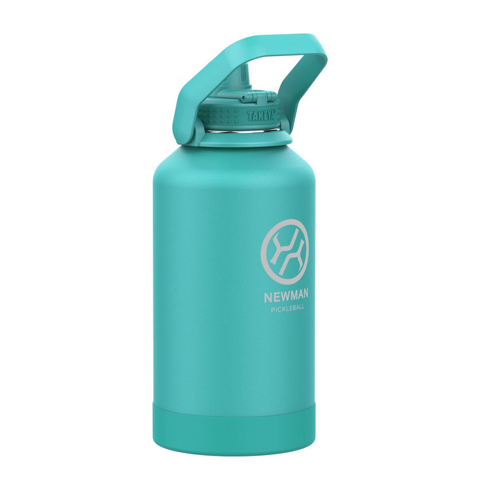 Takeya Pickleball Insulated Water Bottle with Sport Spout Lid 40oz Dropshot Teal