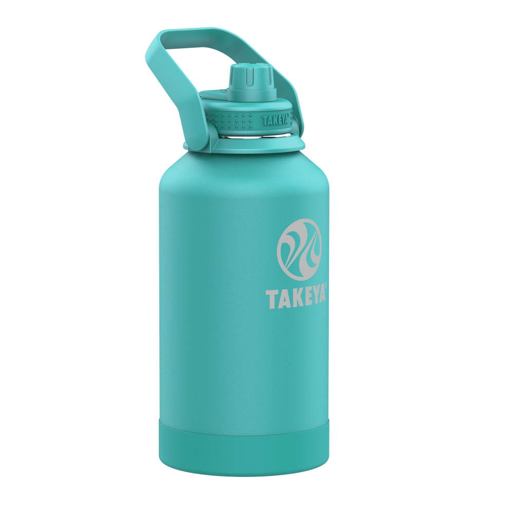 Takeya Pickleball Insulated Water Bottle with Sport Spout Lid 40oz Dropshot Teal
