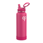 40oz Backspin Pink CP Straw Bottle
