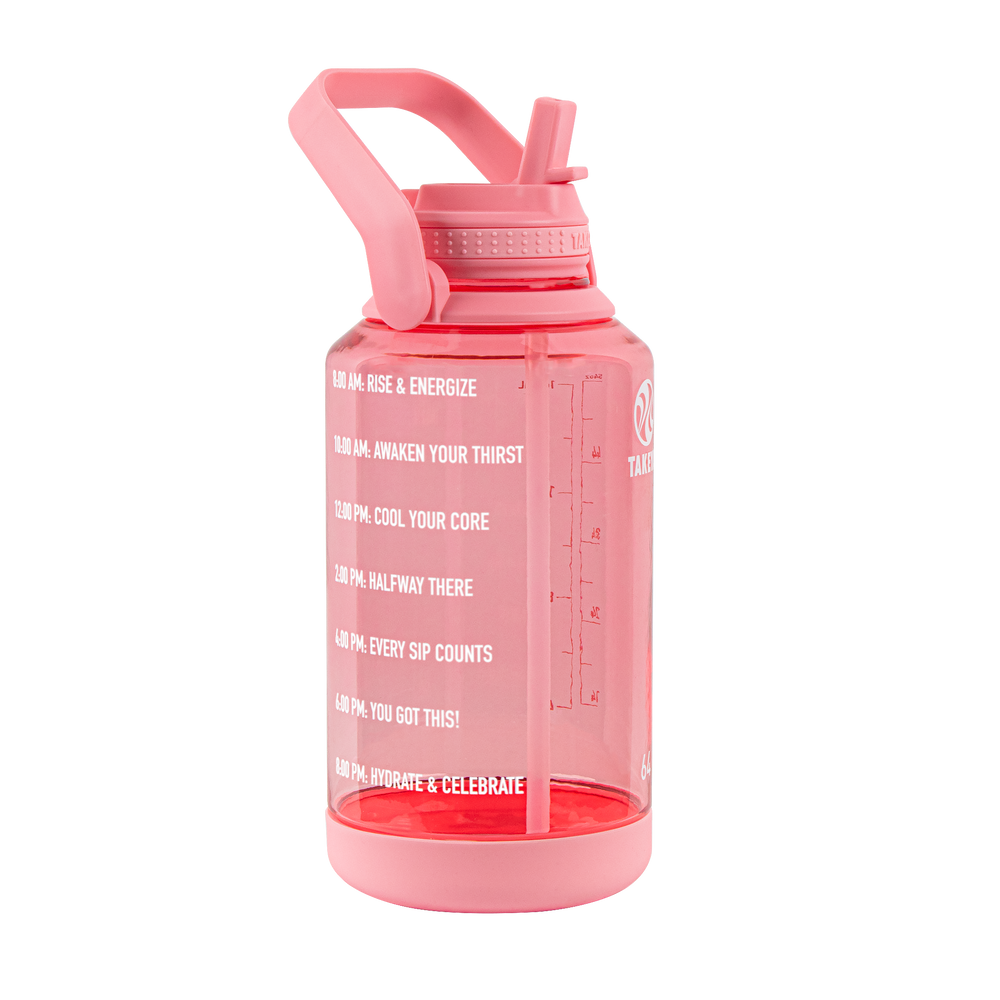 Built 74oz Motivational Bottle with Straw Lid Pink