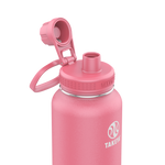 Takeya Actives Insulated Stainless Steel Water Bottle w/ Spout Lid, 32oz,  Pink 885395541211