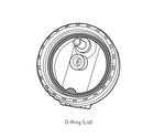 One Size Clear O-Rings for Straw Lid Illustration